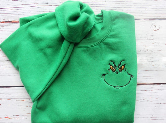 Grinch Face Crew Neck