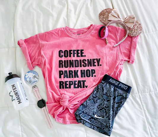 COFEE RUNDISNEY PARKHOP REPEAT. TShirt